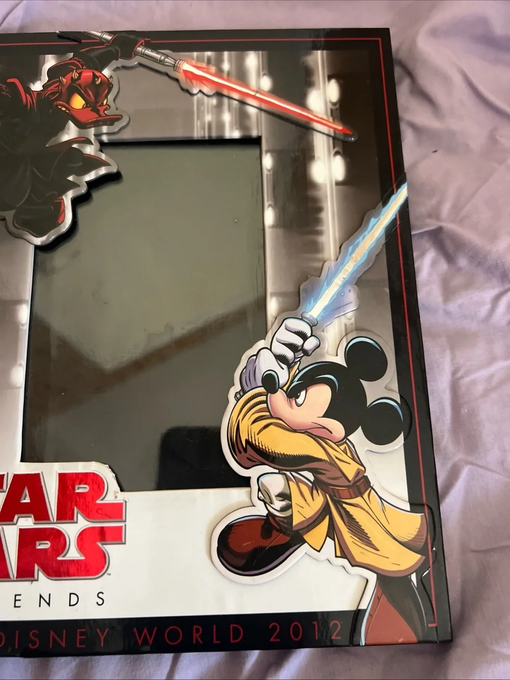 2012 Star Wars Weekends Frame for 4x6 Photos Darth Maul Donald Jedi Mickey RARE